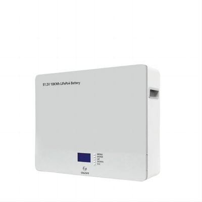 Batería de iones de litio montada en la pared ciclo profundo vida útil de alta potenciaP04 10KWH para el sistema de respaldo de la batería doméstica