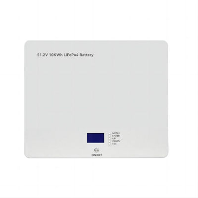 Batería de iones de litio montada en la pared ciclo profundo vida útil de alta potenciaP04 10KWH para el sistema de respaldo de la batería doméstica
