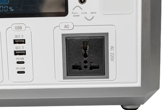 50HZ/60HZ AC Outlet Flash Generador solar de peces Almacenamiento de energía portátil con carga de paneles solares para equipos de oficina