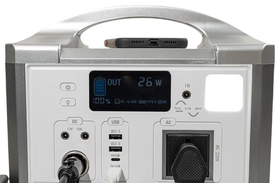 50HZ/60HZ AC Outlet Flash Generador solar de peces Almacenamiento de energía portátil con carga de paneles solares para equipos de oficina