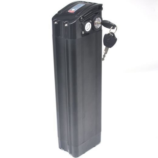 1500 Tiempos de ciclo Mango portátil 36V 10AH Paquete de bicicleta eléctrica de aluminio negro con candado seguro para bicicleta eléctrica plegable