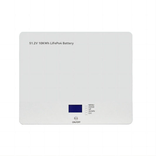 Batería de iones de litio montada en la pared ciclo profundo vida útil de alta potenciaP04 10KWH para el sistema de respaldo de la batería doméstica